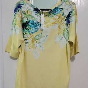 Chico's Yellow Floral Blouse